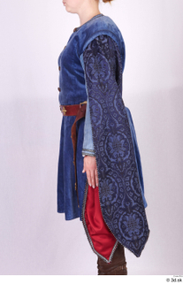 Photos Woman in Historical Dress 106 17th century blue jacket historical clothing upper body 0005.jpg